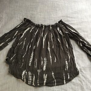 Olive green off the shoulder top